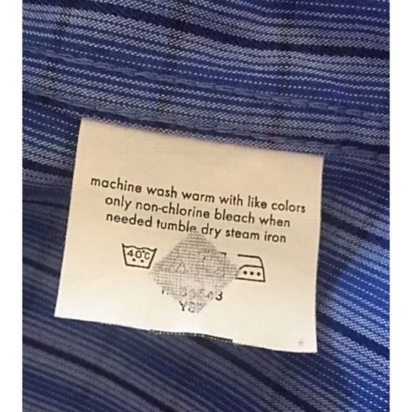 MICHAEL KORS Men's Blue Dress Shirt Sz L 16 1/2” - Picture 6 of 8